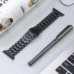 五珠チタンステンレス製ウォッチバンド、Apple Watch Series 6 44mm用、Apple Watch Series 5 44mm用、Apple Watch Series 5 40mm用、Apple Watch Series 4 44mm用、Apple Watch 42mm用、Apple Watch Series 3 38mm用、Apple Watch 38mm用                 ...