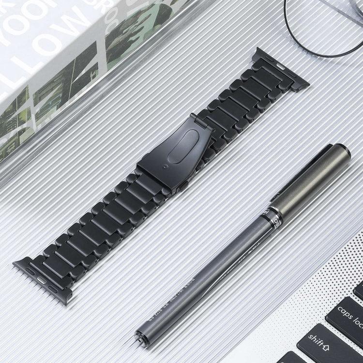 五珠チタンステンレス製ウォッチバンド、Apple Watch Series 6 44mm用、Apple Watch Series 5 44mm用、Apple Watch Series 5 40mm用、Apple Watch Series 4 44mm用、Apple Watch 42mm用、Apple Watch Series 3 38mm用、Apple Watch 38mm用                 ...