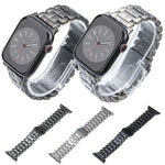 五珠チタンステンレス製ウォッチバンド、Apple Watch Series 6 44mm用、Apple Watch Series 5 44mm用、Apple Watch Series 5 40mm用、Apple Watch Series 4 44mm用、Apple Watch 42mm用、Apple Watch Series 3 38mm用、Apple Watch 38mm用                 ...