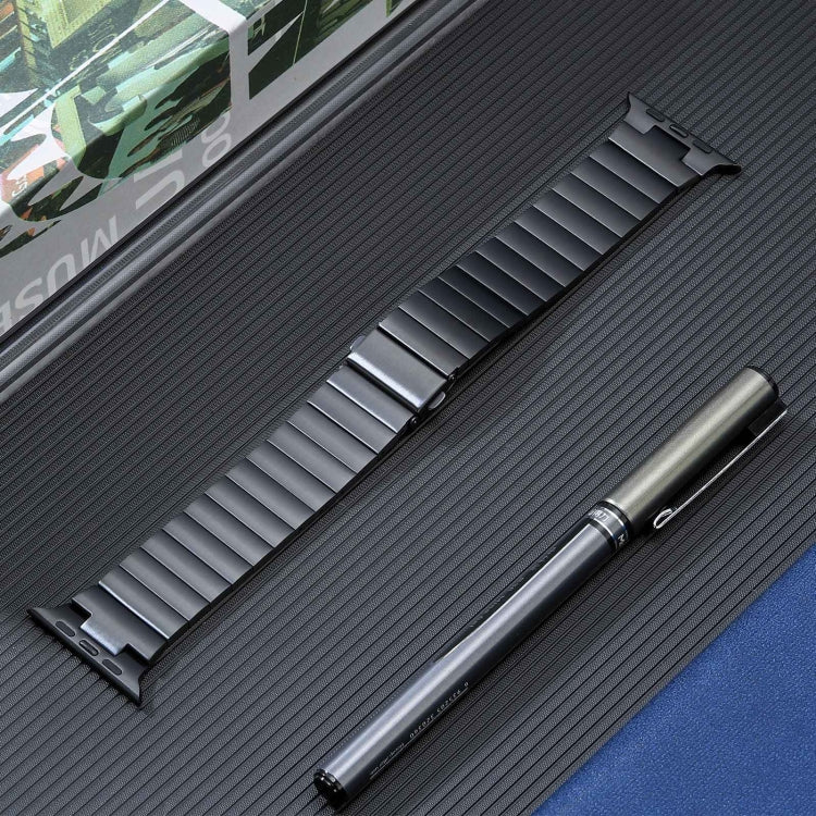 Flat Buckle Stainless Steel Watch Band, For Apple Watch SE 2023 44mm, For Apple Watch Ultra 49mm, For Apple Watch SE 2023 40mm, For Apple Watch Ultra 2 49mm, For Apple Watch SE 2022 40mm, For Apple Watch Series 9 45mm, For Apple Watch SE 2022 44mm     ...
