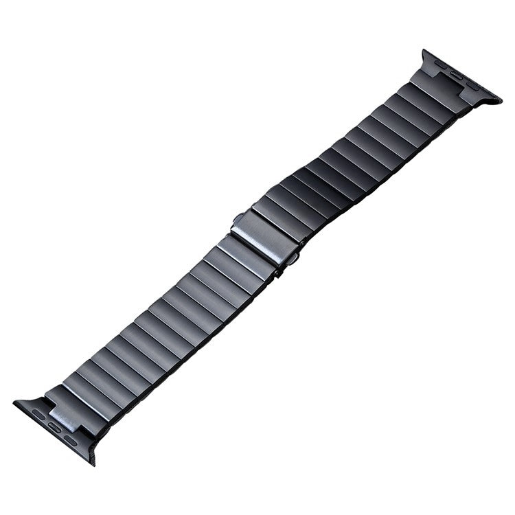フラットバックルステンレススチールウォッチバンド、Apple Watch SE 2023 44mm用、Apple Watch Ultra 49mm用、Apple Watch SE 2023 40mm用、Apple Watch Ultra 2 49mm用、Apple Watch Series 9 45mm用、Apple Watch SE 2022 40mm用、Apple Watch Series 9 41mm用