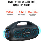 HOPESTAR A50 80W IPX6 防水ポータブルBluetoothスピーカー アウトドアサブウーファー