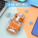 HXSJ T900 Transparent Magnet Three-mode Wireless Gaming Mouse