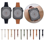T字型スリム本革ウォッチバンド、Apple Watch Series 9 41mm用、Apple Watch Ultra 49mm用、Apple Watch Series 8 41mm用、Apple Watch Series 8 45mm用、Apple Watch SE 2022 40mm用、Apple Watch SE 2022 44mm用