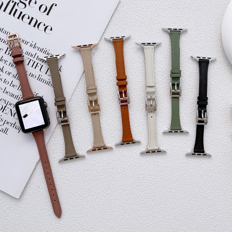 T字型スリム本革ウォッチバンド、Apple Watch Series 2 42mm用、Apple Watch 2 38mm用、Apple Watch 42mm用、Apple Watch 38mm用