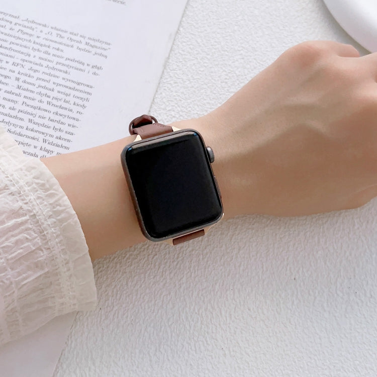 T字型スリム本革ウォッチバンド、Apple Watch Series 2 42mm用、Apple Watch 2 38mm用、Apple Watch 42mm用、Apple Watch 38mm用