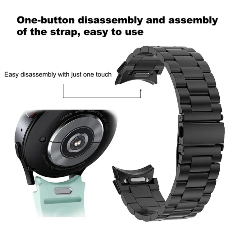 三連メタルウォッチバンド、Samsung Galaxy Watch 6用