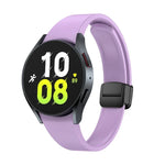 マグネット折りたたみブラックバックルシリコンウォッチバンド、Samsung Galaxy Watch 6用