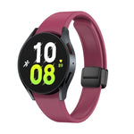 マグネット折りたたみブラックバックルシリコンウォッチバンド、Samsung Galaxy Watch 6用