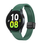 マグネット折りたたみブラックバックルシリコンウォッチバンド、Samsung Galaxy Watch 6用