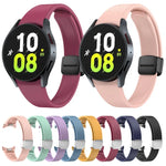 マグネット折りたたみブラックバックルシリコンウォッチバンド、Samsung Galaxy Watch 6用