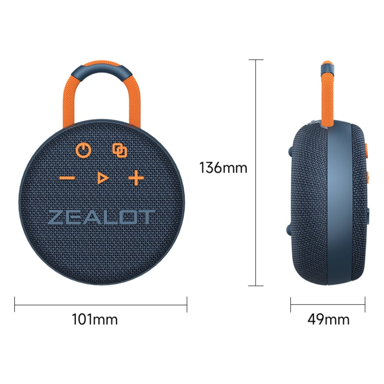 Zealot S77 IPX7防水 ポータブル ワイヤレスBluetoothスピーカー、S77