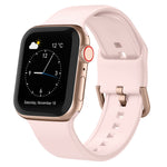 Pin Buckle Silicone Watch Band, For Apple Watch SE 44mm