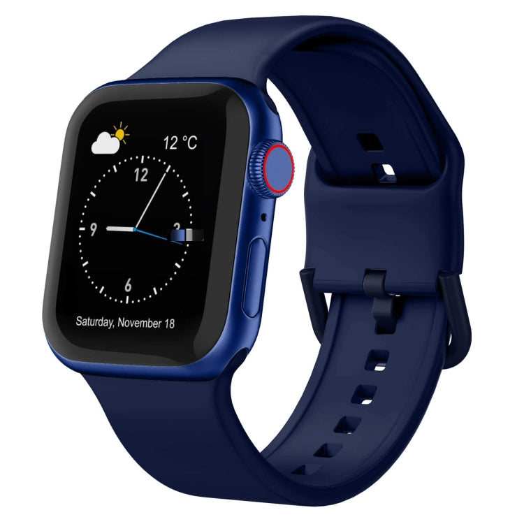 Pin Buckle Silicone Watch Band, For Apple Watch Series 6 44mm