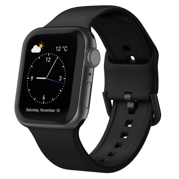 Pin Buckle Silicone Watch Band, For Apple Watch Series 9 45mm