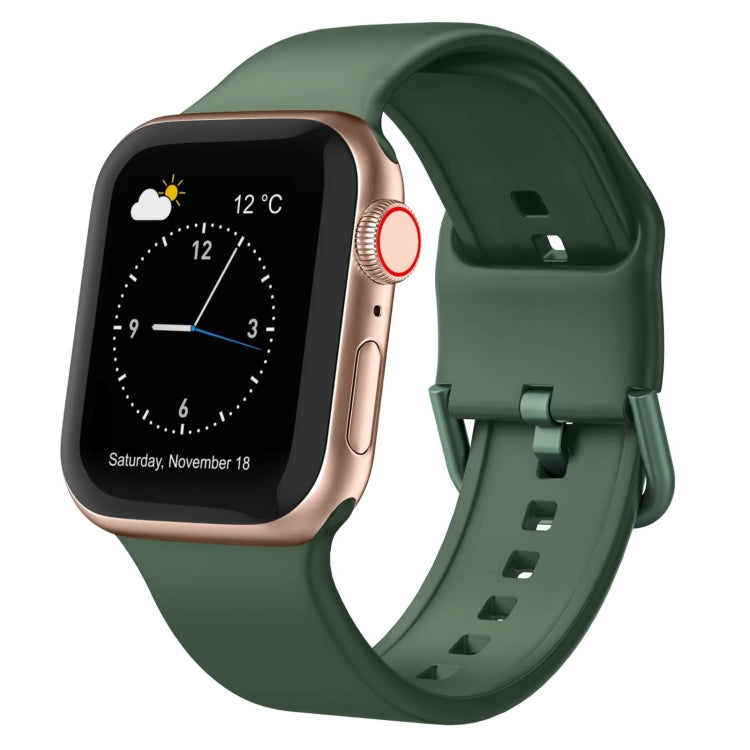 Pin Buckle Silicone Watch Band, For Apple Watch SE 2023 40mm