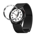 Aスタイルスマートウォッチスチールリング保護フレーム、Samsung Galaxy Watch6 Classic 47mm用、Samsung Galaxy Watch6 Classic 43mm用