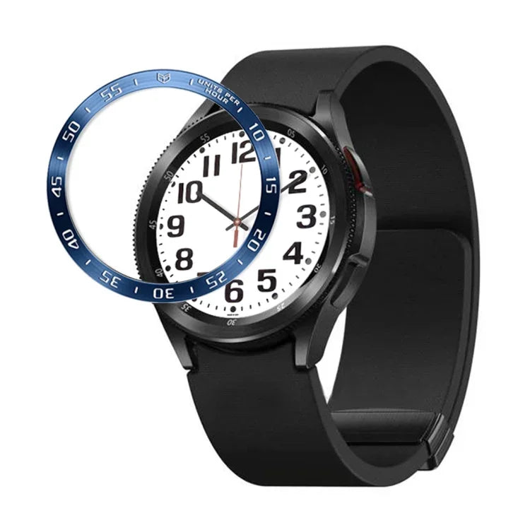 Aスタイルスマートウォッチスチールリング保護フレーム、Samsung Galaxy Watch6 Classic 47mm用、Samsung Galaxy Watch6 Classic 43mm用