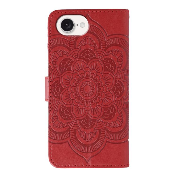 サンマンダラエンボスレザーフォンケース、iPhone 16e / 17e用、iPhone 17 Pro Max用、iPhone 17 Pro用、iPhone 17用、iPhone Air用、iPhone 15 Pro Max用