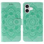 サンマンダラエンボスレザーフォンケース、iPhone 16e / 17e用、iPhone 17 Pro Max用、iPhone 17 Pro用、iPhone 17用、iPhone Air用、iPhone 15 Pro Max用