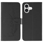 フェザーパターンライチテクスチャーレザーフォンケース、iPhone 17 Pro Max用、iPhone 17 Pro用、iPhone 17用、iPhone Air用、iPhone 15 Pro Max用、iPhone 15 Pro用、iPhone 15 Plus用、iPhone 15用