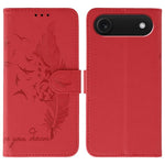 フェザーパターンライチテクスチャーレザーフォンケース、iPhone 17 Pro Max用、iPhone 17 Pro用、iPhone 17用、iPhone Air用、iPhone 15 Pro Max用、iPhone 15 Pro用、iPhone 15 Plus用、iPhone 15用