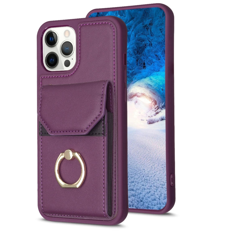 BF29 Organ Card Bag Ring Holder Phone Case, For iPhone 13 Pro Max, For iPhone 13 Pro, For iPhone 12 / 12 Pro, For iPhone 12 Pro Max, For iPhone 11 Pro Max, For iPhone 11, For iPhone 11 Pro, For iPhone X / XS, For iPhone XR