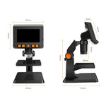 P110 50X-1000X Desktop Electronic Digital Microscope with 4.3 inch Screen, P110