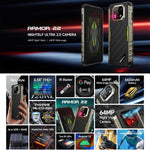 Ulefone Armor 22、IP68/IP69K 耐衝撃スマホ、6.58インチ Android 15 MediaTek Helio G96 オクタコア、ネットワーク：4G、NFC、OTG、8GB+128GB、8GB+256GB
