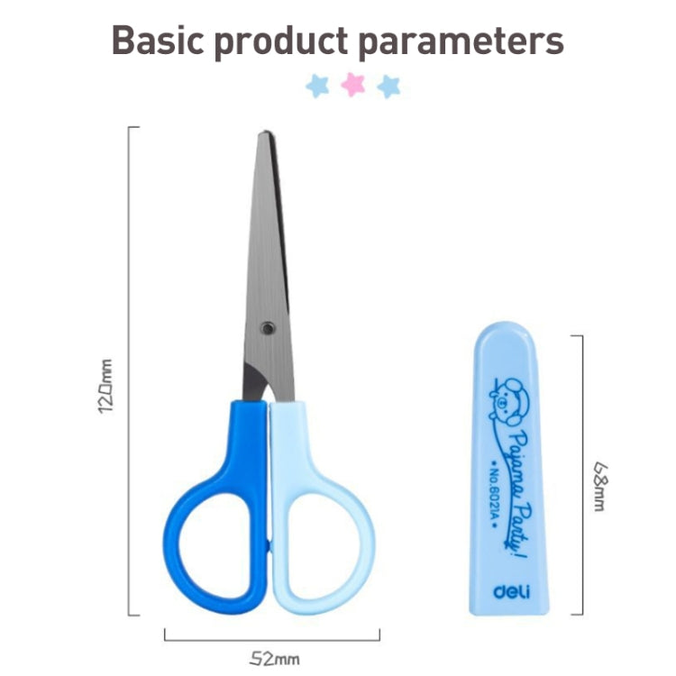 Deli 6021A Student Scissors Mini Portable Children Handmade Paper-cut Scissors