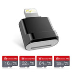 MicroDrive 8ピンからTFカードアダプター ミニiPhone & iPad TFカードリーダー、カードリーダー