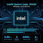 GXMO N42 Windows 11 Intel Gemini Lake N4020C ミニPC NVME SSD WiFi ミニデスクトップコンピューター、4GB+64GB、4GB+64GB+256GB