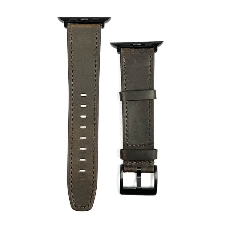 レトロテクスチャー レザーウォッチバンド、Apple Watch 4 44mm用、Apple Watch 4 40mm用、Apple Watch 3 38mm用、Apple Watch 3 42mm用、Apple Watch 2 42mm用、Apple Watch 2 38mm用、Apple Watch 42mm用、Apple Watch 38mm用