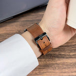 レトロテクスチャーレザーウォッチバンド、Apple Watch Ultra 49mm用、Apple Watch SE 2023 44mm用、Apple Watch SE 2023 40mm用、Apple Watch 8 41mm用、Apple Watch 8 45mm用、Apple Watch Ultra 2 49mm用、Apple Watch 9 45mm用、Apple Watch SE 2022 40mm用