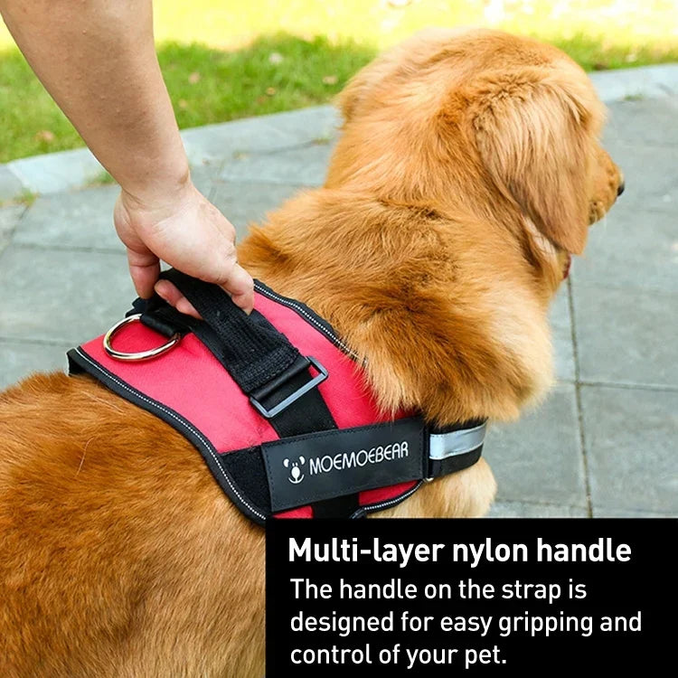 ペット犬用アンチスプリントオックスフォード布製K9チェストストラップ牽引ロープストラップ、Mは13-23kg用、Lは23-30kg用、XLは28-40kg用、XXLは40-70kg用、Sは6-14kg用