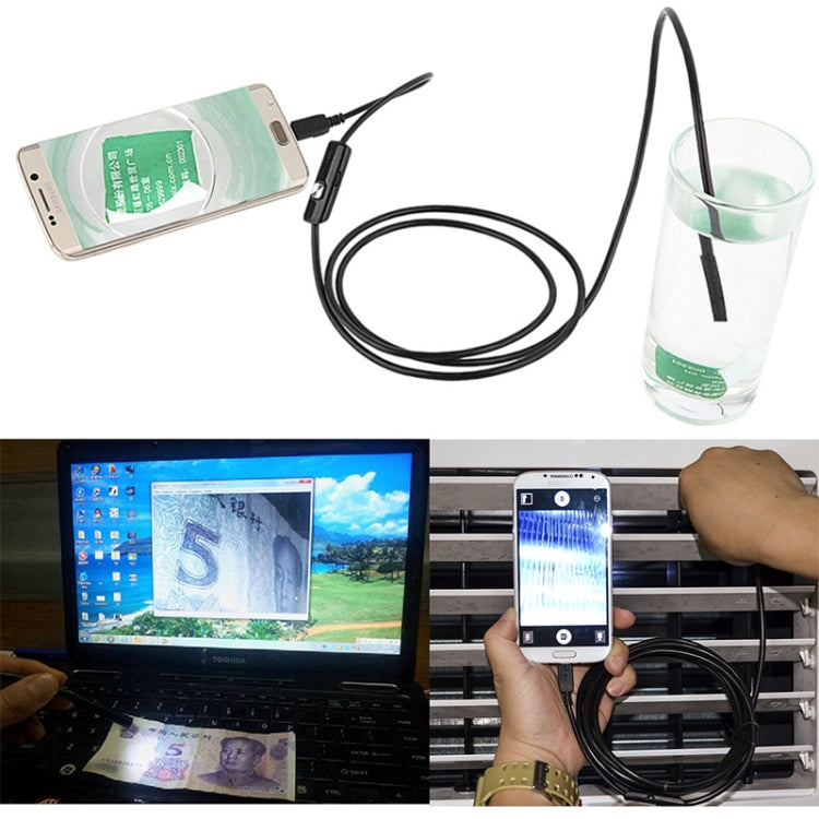 AN97 防水マイクロ USB 内視鏡スネークチューブ検査カメラ OTG機能対応 Androidスマートフォン用、6個のLED付き、5.5mm、8mm