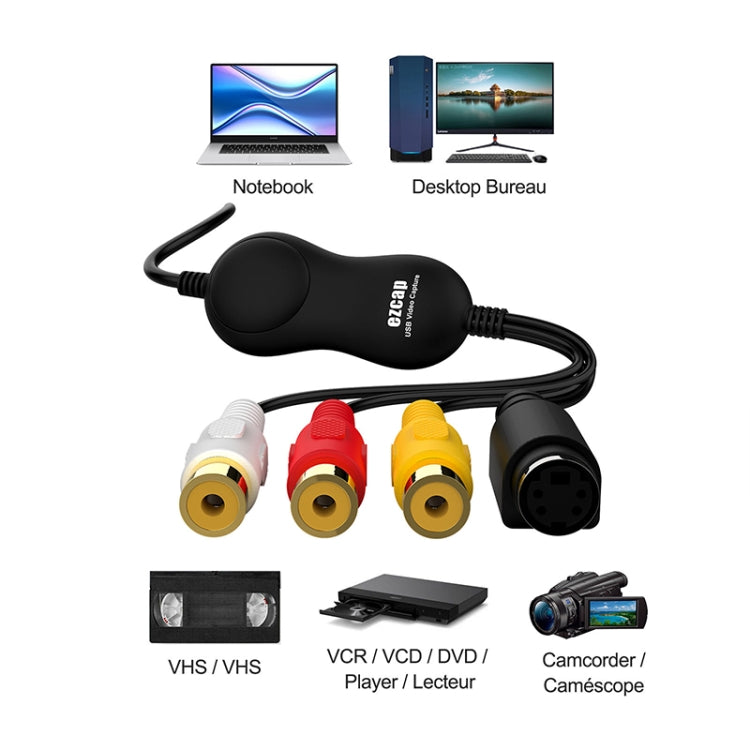 Ezcap 158A ドライバーフリー USB2.0 UVCビデオキャプチャカード, Ezcap 158A