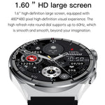 HDT MAX 1.60インチ ブラックダイヤル シリコンバンド IP68防水 スマートウォッチ Bluetooth通話対応, ブラックダイヤル シリコンバンド