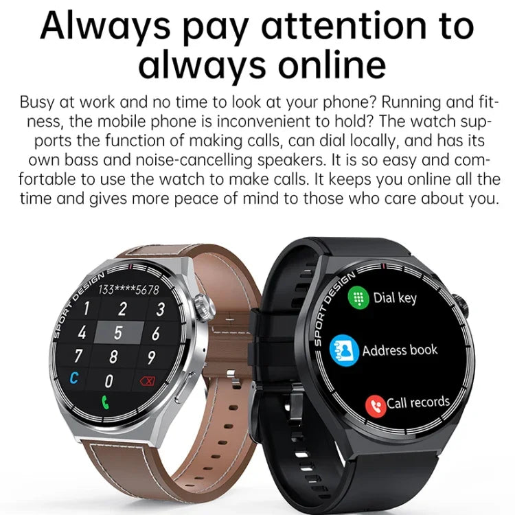 HDT MAX 1.60インチ ブラックダイヤル シリコンバンド IP68防水 スマートウォッチ Bluetooth通話対応, ブラックダイヤル シリコンバンド