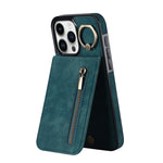 レトロリング＆ジッパー RFIDカードスロットスマホケース、iPhone 16 Pro 用、iPhone 16 Plus 用、iPhone 16 用、iPhone 15 Pro Max 用、iPhone 15 Pro 用、iPhone 15 Plus 用