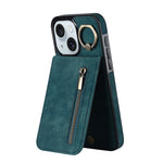 レトロリング＆ジッパー RFIDカードスロットスマホケース、iPhone 16 Pro 用、iPhone 16 Plus 用、iPhone 16 用、iPhone 15 Pro Max 用、iPhone 15 Pro 用、iPhone 15 Plus 用