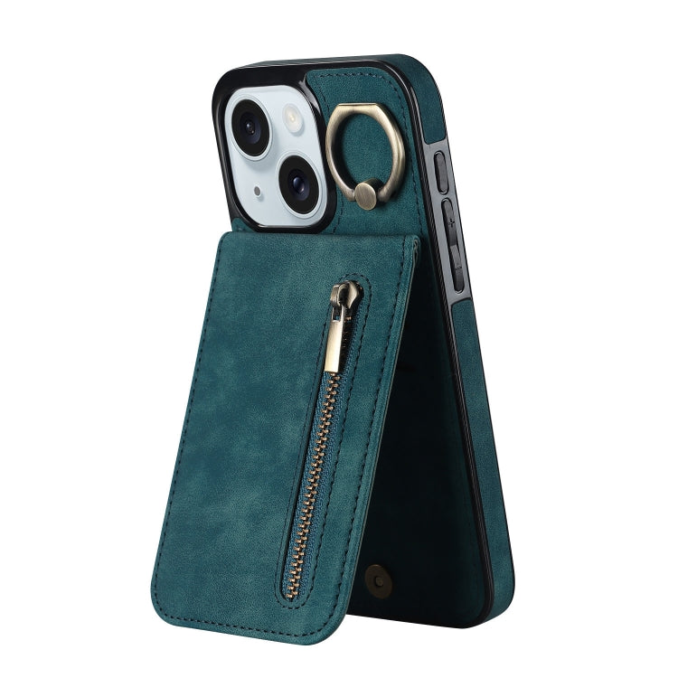レトロリング＆ジッパー RFIDカードスロットスマホケース、iPhone 16 Pro 用、iPhone 16 Plus 用、iPhone 16 用、iPhone 15 Pro Max 用、iPhone 15 Pro 用、iPhone 15 Plus 用