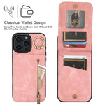 レトロリング＆ジッパー RFIDカードスロットスマホケース、iPhone 16 Pro 用、iPhone 16 Plus 用、iPhone 16 用、iPhone 15 Pro Max 用、iPhone 15 Pro 用、iPhone 15 Plus 用