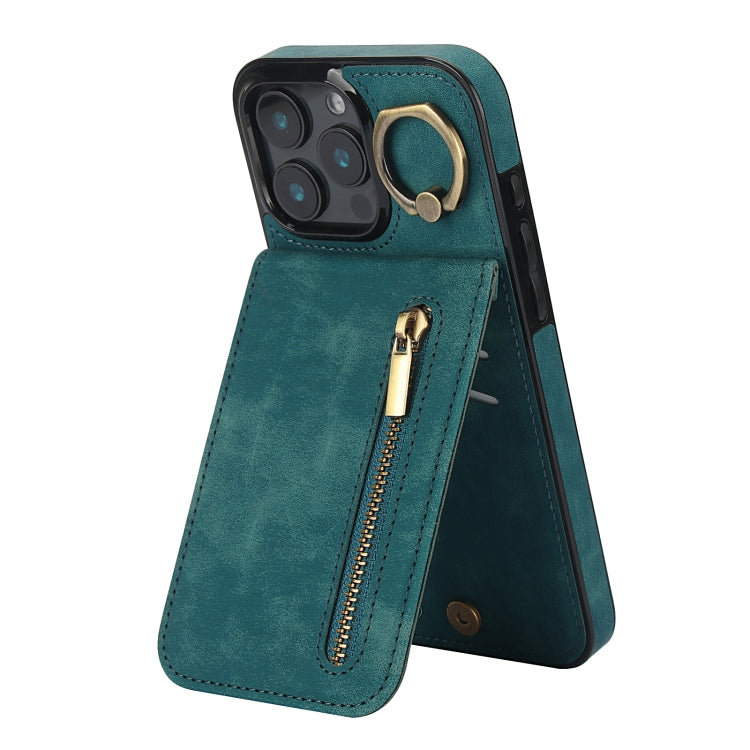 レトロリング＆ジッパー RFIDカードスロットスマホケース、iPhone 16 Pro 用、iPhone 16 Plus 用、iPhone 16 用、iPhone 15 Pro Max 用、iPhone 15 Pro 用、iPhone 15 Plus 用