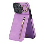 レトロリング＆ジッパー RFIDカードスロットスマホケース、iPhone 16 Pro 用、iPhone 16 Plus 用、iPhone 16 用、iPhone 15 Pro Max 用、iPhone 15 Pro 用、iPhone 15 Plus 用