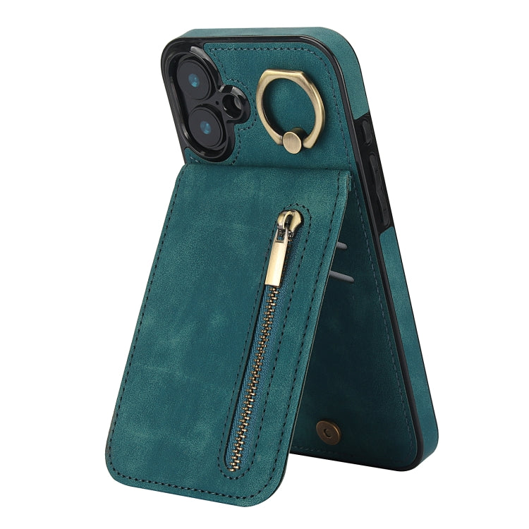 レトロリング＆ジッパー RFIDカードスロットスマホケース、iPhone 16 Pro 用、iPhone 16 Plus 用、iPhone 16 用、iPhone 15 Pro Max 用、iPhone 15 Pro 用、iPhone 15 Plus 用