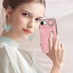 レトロリングとジッパー RFID カードスロット付き電話ケース、iPhone 17e / 16e 用、iPhone 17 Pro Max 用、iPhone 17 Pro 用、iPhone 17 用、iPhone Air 用、iPhone 16 Pro Max 用