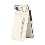レトロリングとジッパー RFID カードスロット付き電話ケース、iPhone 17e / 16e 用、iPhone 17 Pro Max 用、iPhone 17 Pro 用、iPhone 17 用、iPhone Air 用、iPhone 16 Pro Max 用