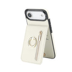 レトロリングとジッパー RFID カードスロット付き電話ケース、iPhone 17e / 16e 用、iPhone 17 Pro Max 用、iPhone 17 Pro 用、iPhone 17 用、iPhone Air 用、iPhone 16 Pro Max 用