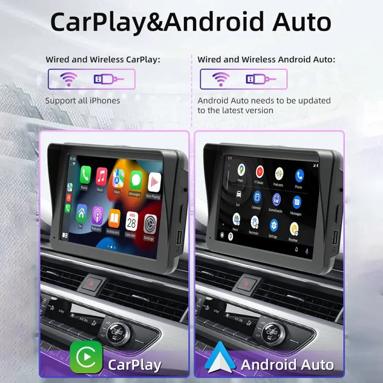 B5570 サンシェードスタイル 車載 MP5プレーヤー 7インチ ワイヤレス CarPlay、スマホ連携対応、B5570
